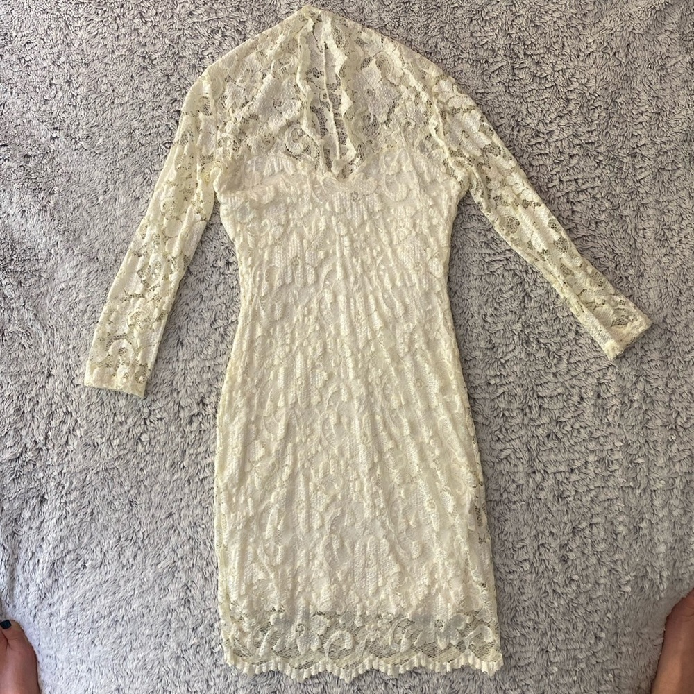 ASOS cream lace dress